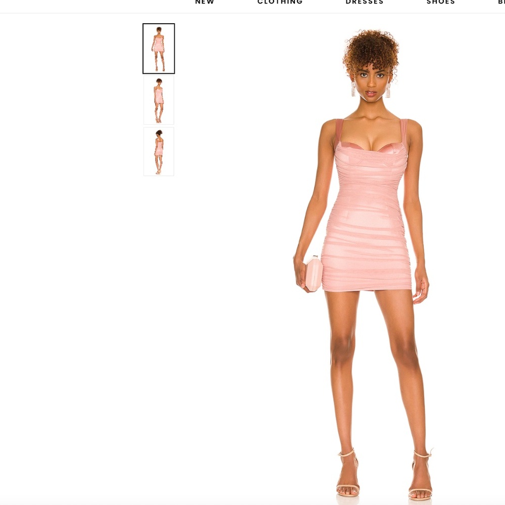 Pink Mesh Dress, More To Come, Size XS